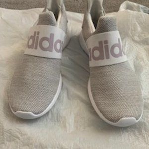 ADIDAS LITE RACER ADAPT SLIP-ON SHOES LITE GRAY AND WHITE